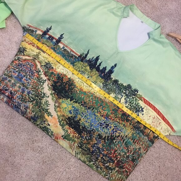Vincent Van Gogh Fields Dolman Sleeve Top - Picture 10 of 12